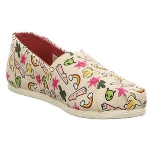 TOMS Women’s Classic Birch Multi Rainbow Slip-On Flats (8)